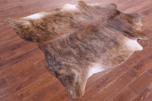 Light Brindle Natural Cowhide Rug - X-Large 7' 0