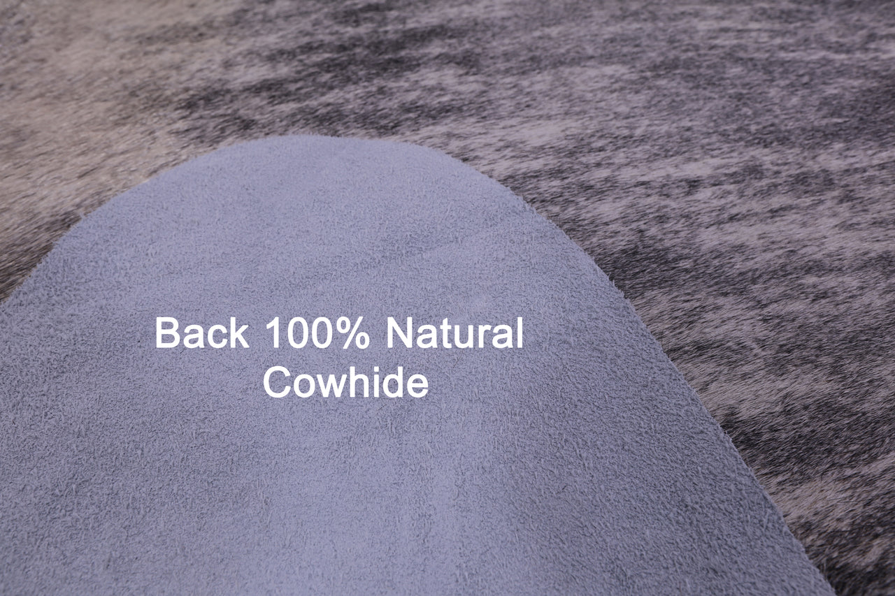 Grey Brindle Natural Cowhide Rug - XX-Large 7' 9"H x 6' 7"W