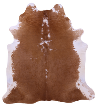 Thumbnail for Brown & White Natural Cowhide Rug - XX-Large 7' 4