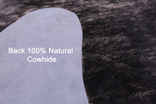 Grey Brindle Natural Cowhide Rug - XX-Large 7' 10