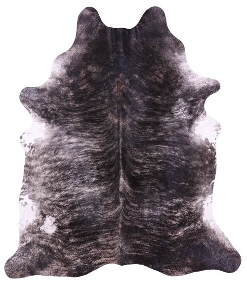 Grey Brindle Natural Cowhide Rug - XX-Large 7' 10