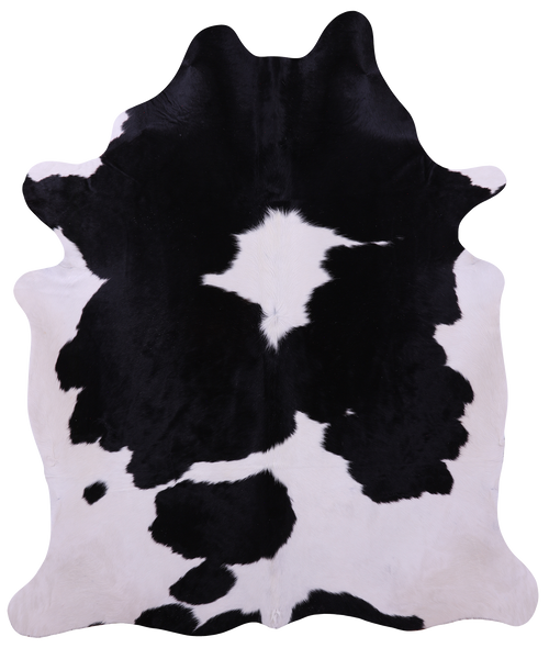 Black & White Natural Cowhide Rug - XX-Large 7' 8