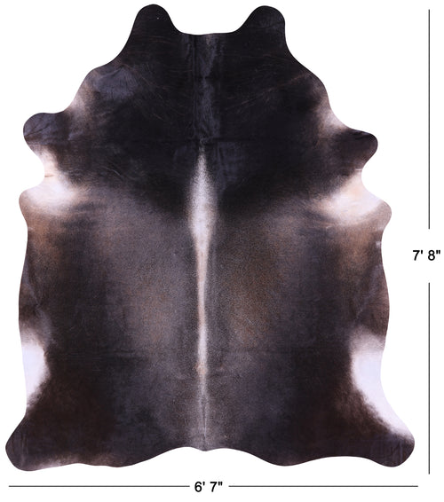 Grey Natural Cowhide Rug - XX-Large 7' 8