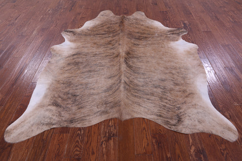 Light Brindle Natural Cowhide Rug - X-Large 7' 3