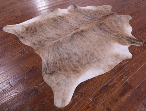 Light Brindle Natural Cowhide Rug - X-Large 7' 3