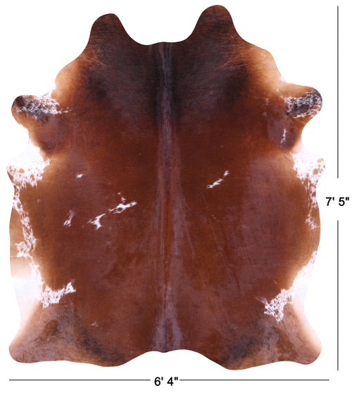 Brown Natural Cowhide Rug - XX-Large 7' 5