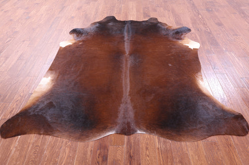 Dark Brown Natural Cowhide Rug - XX-Large 7' 5
