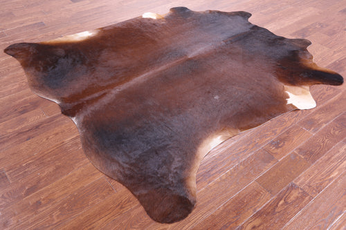 Dark Brown Natural Cowhide Rug - XX-Large 7' 5