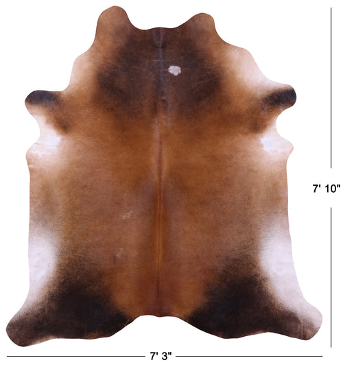 Brown Natural Cowhide Rug - XX-Large 7' 10