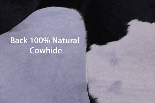Black & White Natural Cowhide Rug - XX-Large 7' 4