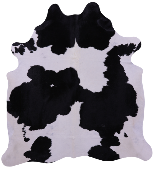 Black & White Natural Cowhide Rug - XX-Large 7' 4