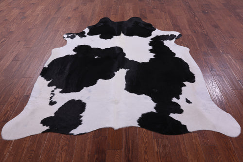 Black & White Natural Cowhide Rug - XX-Large 7' 4