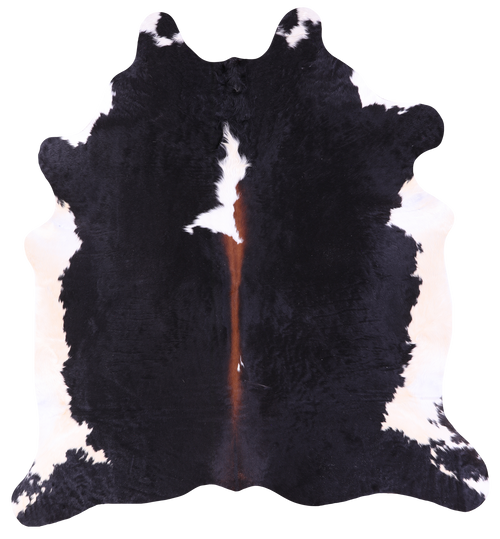 Black & White Natural Cowhide Rug - XX-Large 7' 7