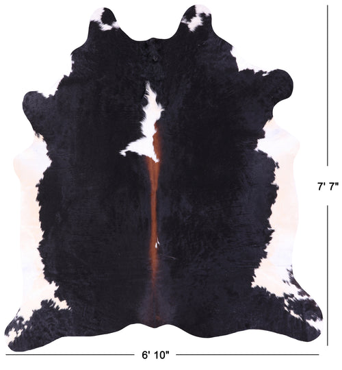 Black & White Natural Cowhide Rug - XX-Large 7' 7