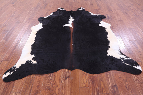 Black & White Natural Cowhide Rug - XX-Large 7' 7