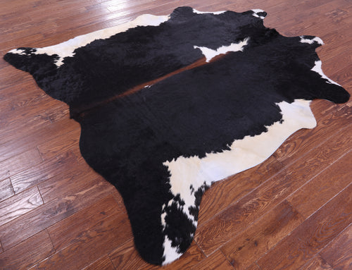 Black & White Natural Cowhide Rug - XX-Large 7' 7