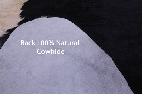 Black & White Natural Cowhide Rug - XX-Large 7' 7