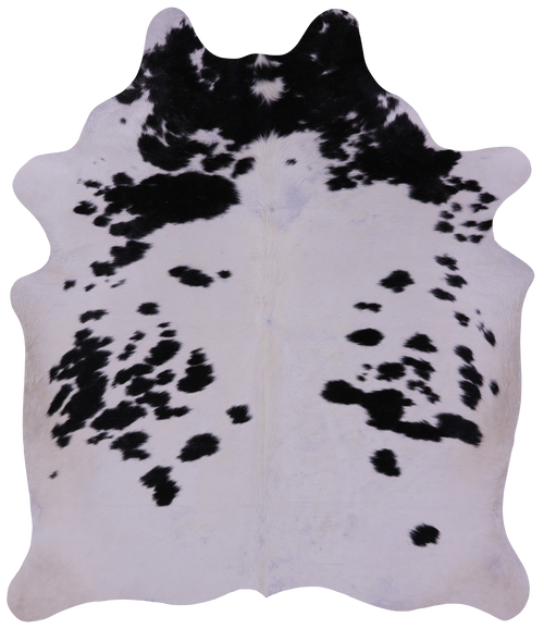 Black & White Natural Cowhide Rug - X-Large 7' 0