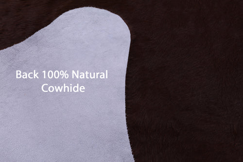 Brown & White Natural Cowhide Rug - X-Large 7' 2