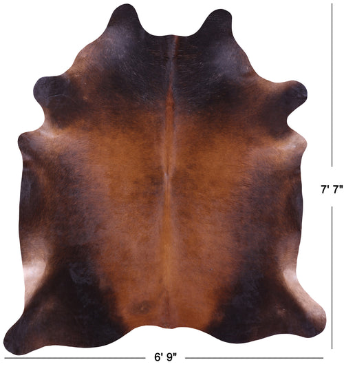 Brown Natural Cowhide Rug - XX-Large 7' 7