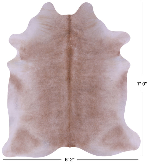 Beige Natural Cowhide Rug - X-Large 7' 0