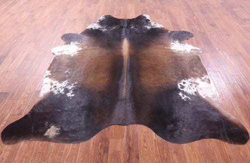 Brown Salt & Pepper Natural Cowhide Rug - XX-Large 8' 2