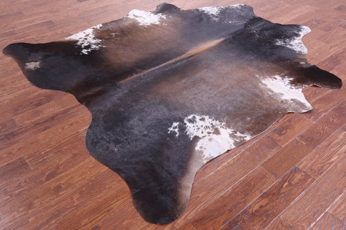 Brown Salt & Pepper Natural Cowhide Rug - XX-Large 8' 2
