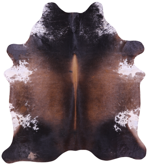 Brown Salt & Pepper Natural Cowhide Rug - XX-Large 8' 2