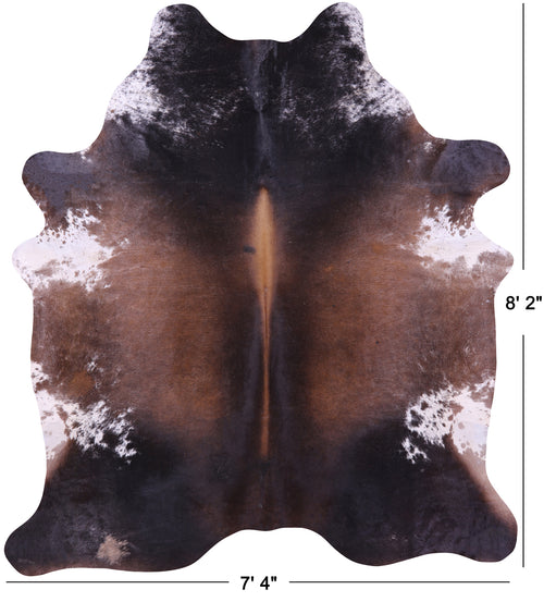 Brown Salt & Pepper Natural Cowhide Rug - XX-Large 8' 2