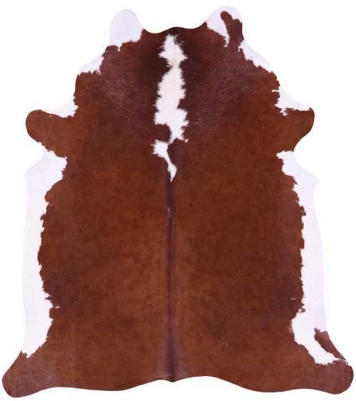 Brown & White Natural Cowhide Rug - XX-Large 7' 6