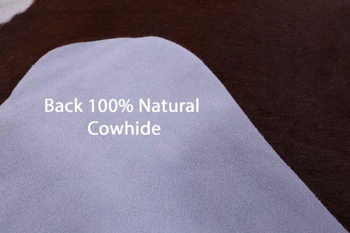 Brown & White Natural Cowhide Rug - XX-Large 7' 6