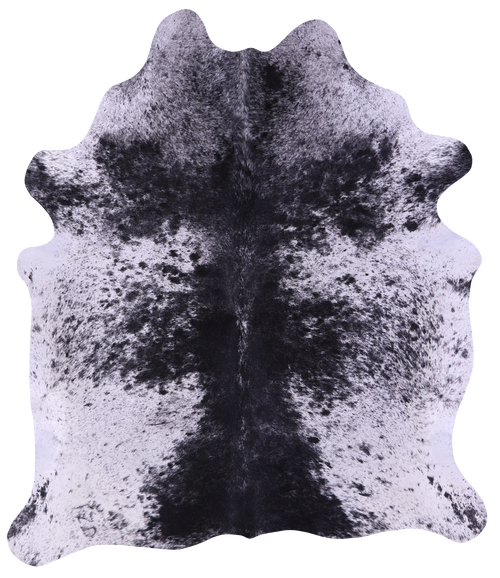 Black Salt & Pepper Natural Cowhide Rug - X-Large 7' 2