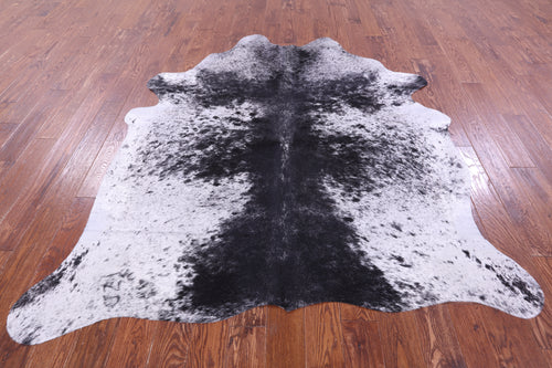 Black Salt & Pepper Natural Cowhide Rug - X-Large 7' 2