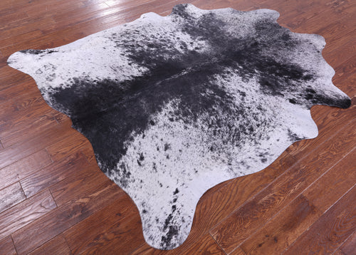 Black Salt & Pepper Natural Cowhide Rug - X-Large 7' 2