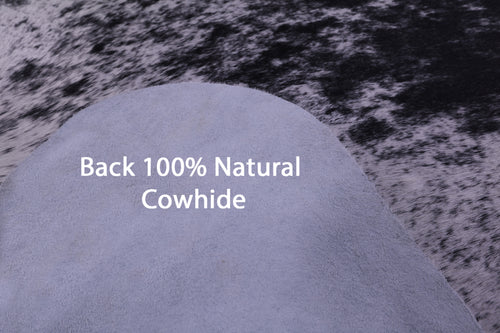 Black Salt & Pepper Natural Cowhide Rug - X-Large 7' 2