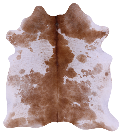 Brown & White Natural Cowhide Rug - Large 6' 6