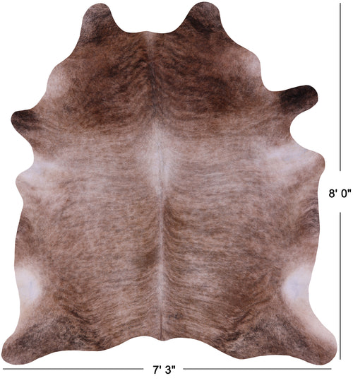 Light Brindle Natural Cowhide Rug - XX-Large 8' 0