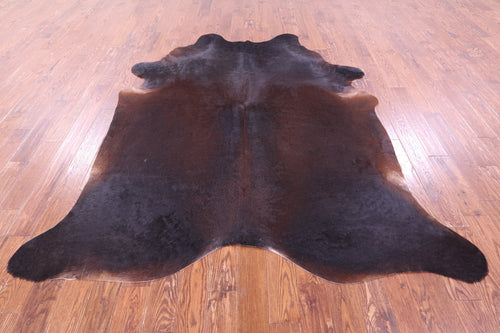 Dark Brown Natural Cowhide Rug - XX-Large 8' 1