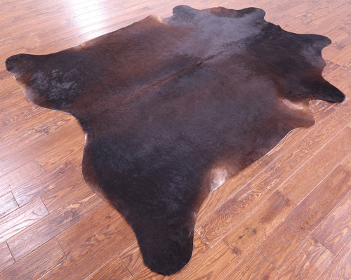 Dark Brown Natural Cowhide Rug - XX-Large 8' 1
