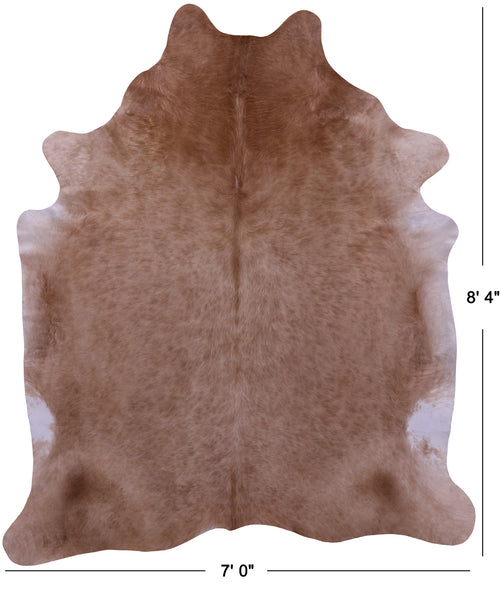 Light Brown Natural Cowhide Rug - XX-Large 8' 4