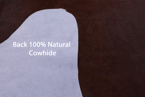 Brown & White Natural Cowhide Rug - XX-Large 7' 6