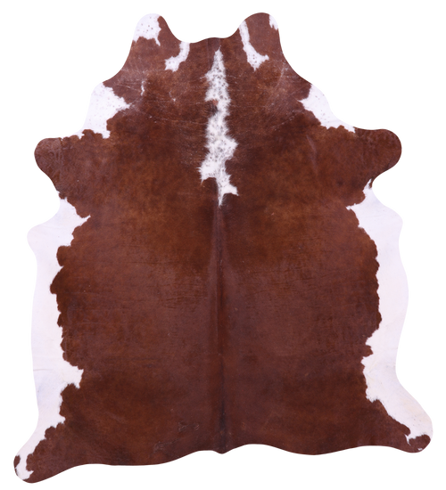 Brown & White Natural Cowhide Rug - XX-Large 7' 6