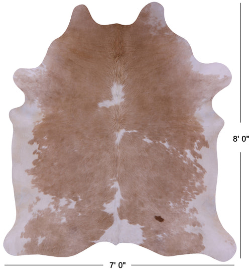 Brown & White Natural Cowhide Rug - XX-Large 8' 0