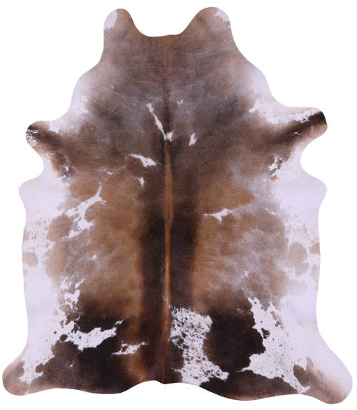 Brown Salt & Pepper Natural Cowhide Rug - XX-Large 7' 6