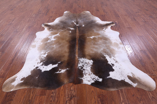 Brown Salt & Pepper Natural Cowhide Rug - XX-Large 7' 6