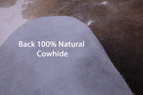 Brown Salt & Pepper Natural Cowhide Rug - XX-Large 7' 6