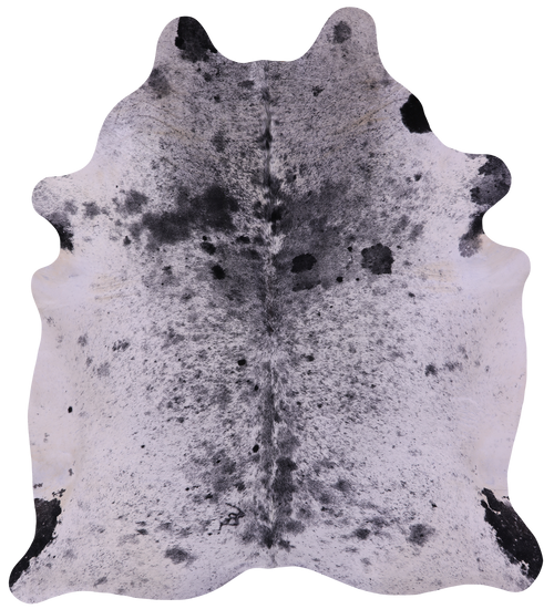 Black Salt & Pepper Natural Cowhide Rug - XX-Large 8' 2