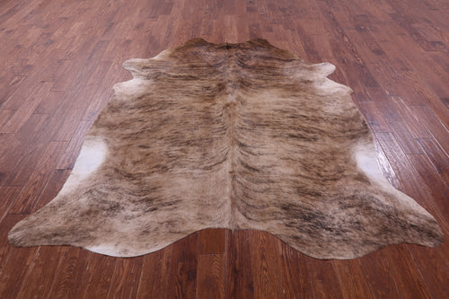 Light Brindle Natural Cowhide Rug - XX-Large 7' 9
