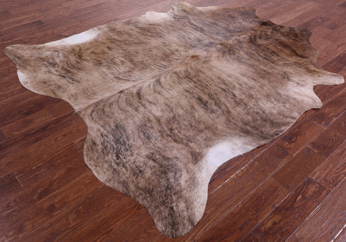 Light Brindle Natural Cowhide Rug - XX-Large 7' 9