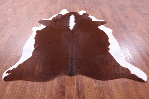 Brown & White Natural Cowhide Rug - XX-Large 8' 0
